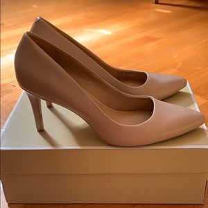 Calvin Klein nude heels. Barely worn. Size 8.